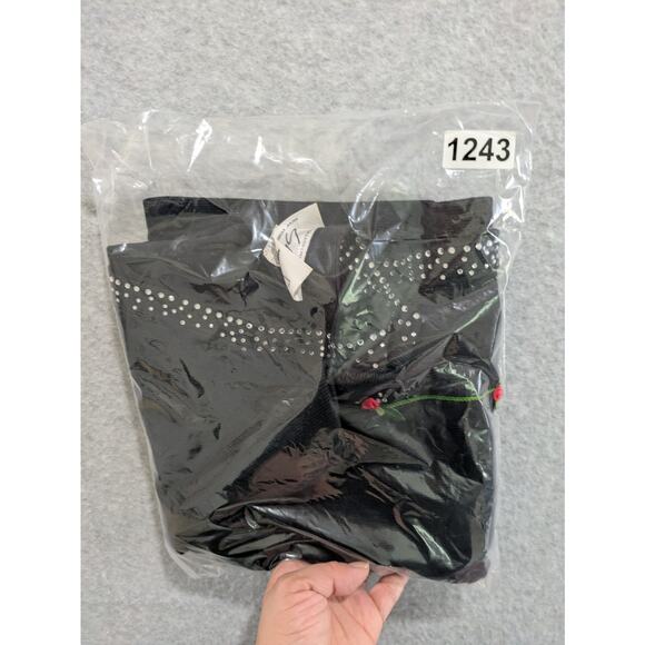 Collection by Shiny NYC Cardigan Womens Black Embroidered Open Front Sweater - Picture 10 of 10